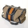Gucci, Black / Grey Diamante Web Canvas Medium Joy Boston Bag - 2