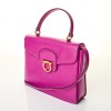 Salvatore Ferragamo, Gancini Fuchsia Calfskin Top Handle Bag - 2