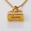 Herm&egrave;s, 18ct Yellow Gold, Amulettes 0.21ct Diamond Kelly Pendant Necklace with Box - 2