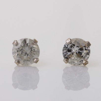 14ct White Gold, 0.70ct Diamond Stud Earrings
