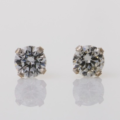 14ct White Gold, 0.56ct Diamond Stud Earrings