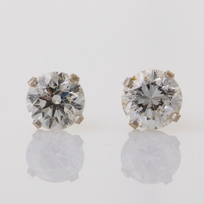 14ct White Gold, 1.00ct Diamond Stud Earrings