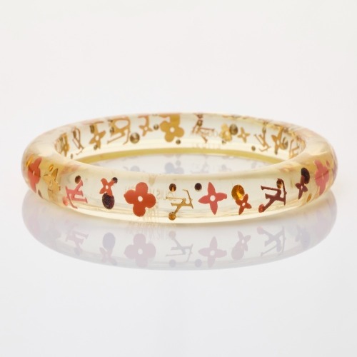 Louis Vuitton, Light Tinted Monogram Inclusion Bangle