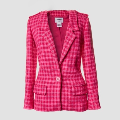 Chanel, Pink Tweed Jacket, Cruise Collection 2015-2015, Size 34