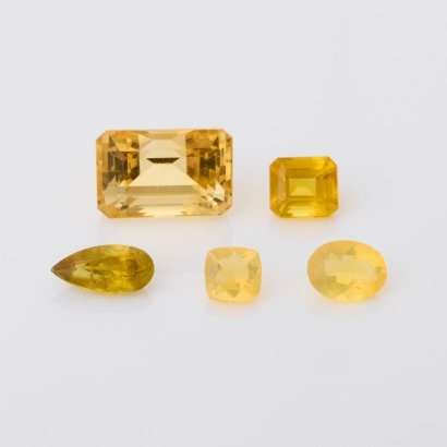 Parcel of Mexican Fire Opal / 2.00ct Yellow Beryl / 12.57ct Citrine / 1.85ct Sphene Gemstones