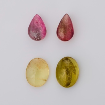 Set of 4 Loose, 8.50ct Mixed Cut Tourmalines
