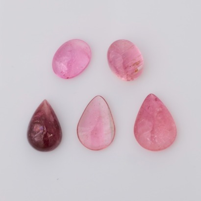 Set of 5 Loose, 10.57ct Mixed Cut Tourmalines