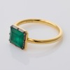 18ct Yellow Gold, 2.01ct Rectangular Step Cut Emerald Ring - 2