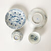 Chinese Late Ming/Early Qing Blue and White Cups and Saucers - 4 pieces - 2