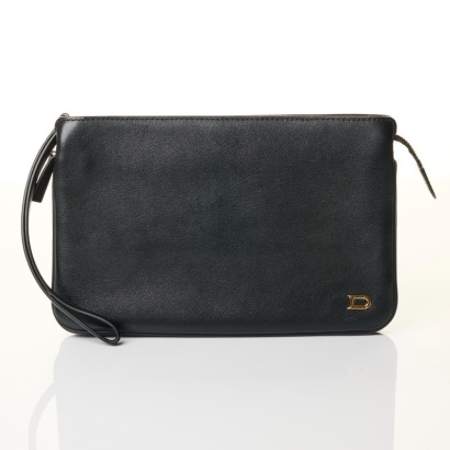 Delvaux, Black Leather Wristlet