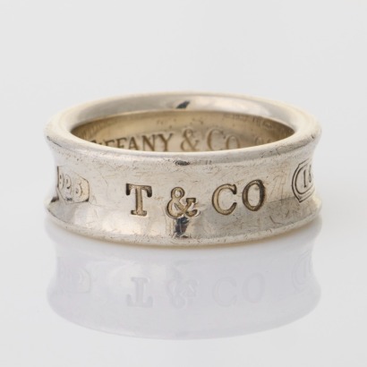Sterling Silver, Tiffany & Co, 1837 Ring, SIze K 1/2
