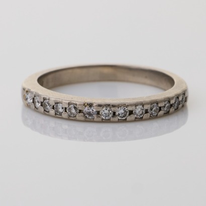 Palladium, 0.20ct Diamond Band Ring