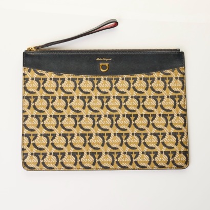 Salvatore Ferragamo, Coated Canvas Gancini Document Holder