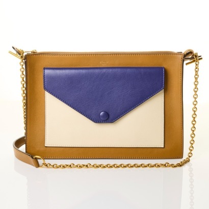 Celine, Tri Colour Leather Pocket Flap Bag