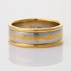 18ct Yellow Gold / Platinum, 8.20mm Plain Band, Size V
