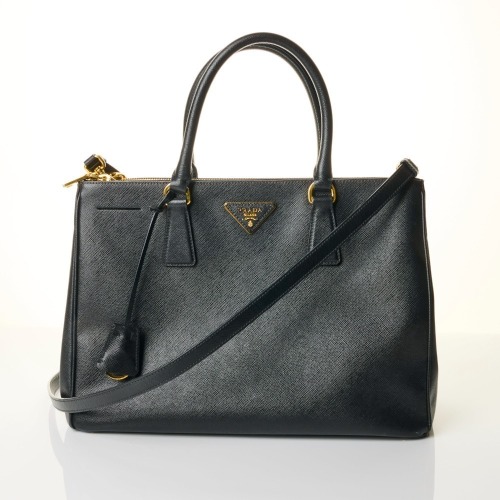 Prada, Black Saffiano Leather Tote Bag with Box