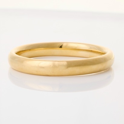 9ct Yellow Gold, 11.0mm Wide Hollow Bangle
