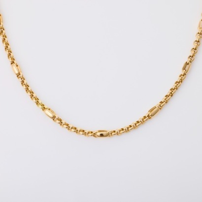 9ct Yellow Gold, 73cm Figaro Belcher Link Necklace