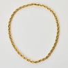 18ct Yellow Gold, 42cm Woven Hollow Link Necklace - 2