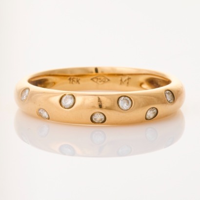 18ct Rose Gold, 0.14ct Diamond Ring