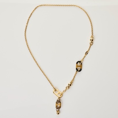 Herm&egrave;s, 55cm Sur Mer Resin Pendant Necklace with Box