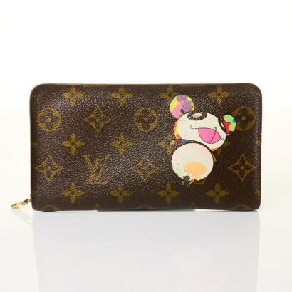 Louis Vuitton x Takashi Murakami, Monogram Panda Zippy Wallet with Box