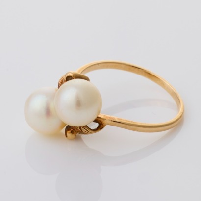 Mikimoto, 14ct Yellow Gold, Vintage, 7.60mm Pearl Ring