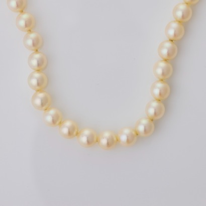 Mikimoto, Sterling Silver, Vintage, 37.5cm Cultured Pearl Necklace