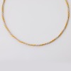 18ct Yellow Gold / White Gold, 41cm Twisted Rope Style Omega Necklace