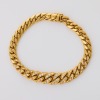 18ct Yellow Gold, 17cm, Graduated, 0.50ct Diamond Curb Link Bracelet