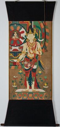 A Chinese Tibetan Thangka of Padmapani Avalokiteshvara