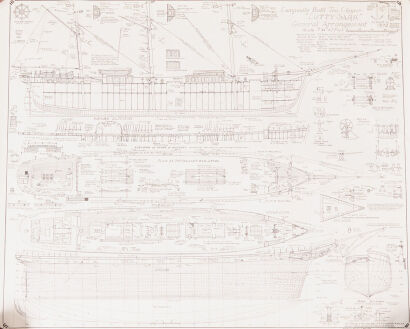 3 Sheets of Cutty Sarks Plans