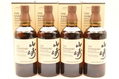 (4) Yamazaki Distillers Reserve Single Malt Japanese Whisky 70cl 43% alc.