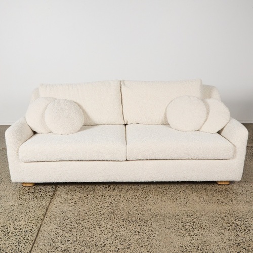A Soren Liv Hugo Dawn Oat Boucle Three Seater Sofa