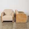 A Pair of Soren Liv Livia Occasional Chairs In Biscuit And Dijon