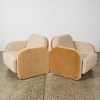 A Pair of Soren Liv Livia Occasional Chairs In Biscuit And Dijon - 2