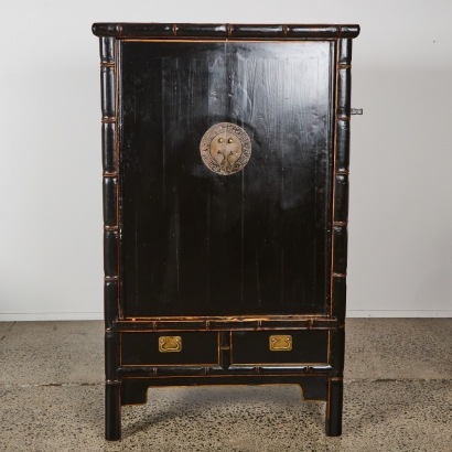 A Ming Dynasty Style Chinese Cabinet With Revolving Door