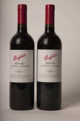 (2) 2001 Penfolds Bin 407 Cabernet Sauvignon, South Australia
