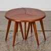 A Set of Three Pinwheel Peter Hvidt style Side Tables - 2