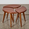 A Set of Three Pinwheel Peter Hvidt style Side Tables