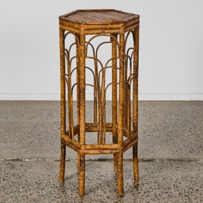 A Vintage Cane Plant Stand