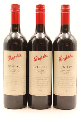 (3) 2009 Penfolds Bin 707 Cabernet Sauvignon, South Australia [JR17.5] [WE95] [BC97] [JO96]