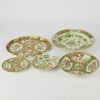 A Group of Five Chinese Qing Dynasty Canton Famille-rose &lsquo;Figural and Bird-and-Flower&rsquo; Dishes