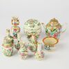 A Group of Ten Chinese Qing Dynasty Canton Famille-rose Porcelains