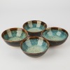 A Set of Four Len Castle Chun Glazed Bowls