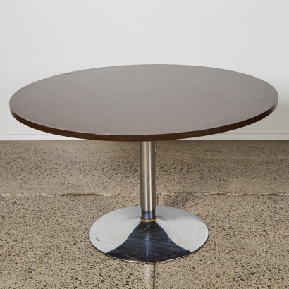 A Mid-Century Chrome Tulip Dining Table