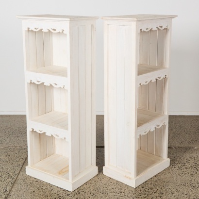 A Pair of French Provincial Style Open Shelving Units
