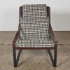 A Sling Armchair with Steel Frame and Houndstooth Upholstery - 2
