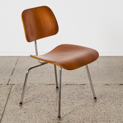 A Rare Early Herman Miller LCM Chair In Walnut By Charles & Ray Eames