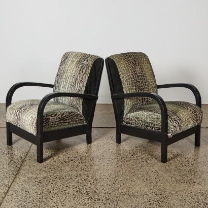 A Pair of Refurbished 1930s Armchairs
